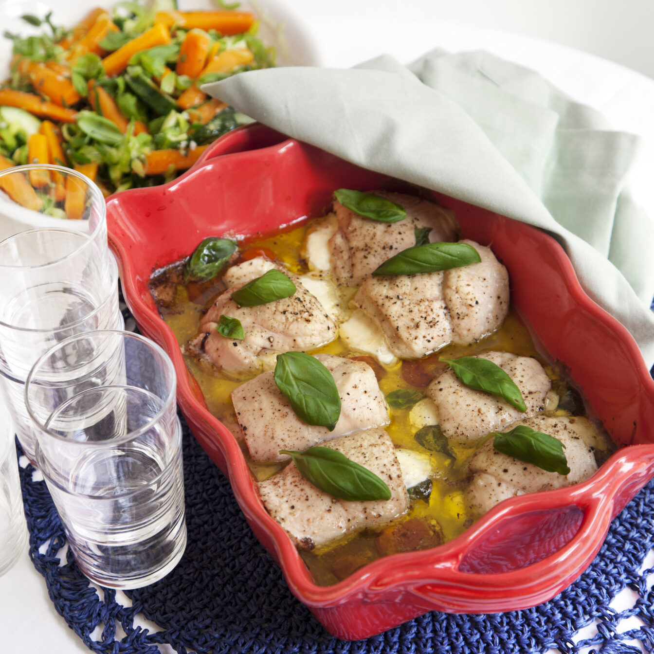 Kycklingrullar Med Tomat Och Mozzarella I Balsamvinager 1344X1344