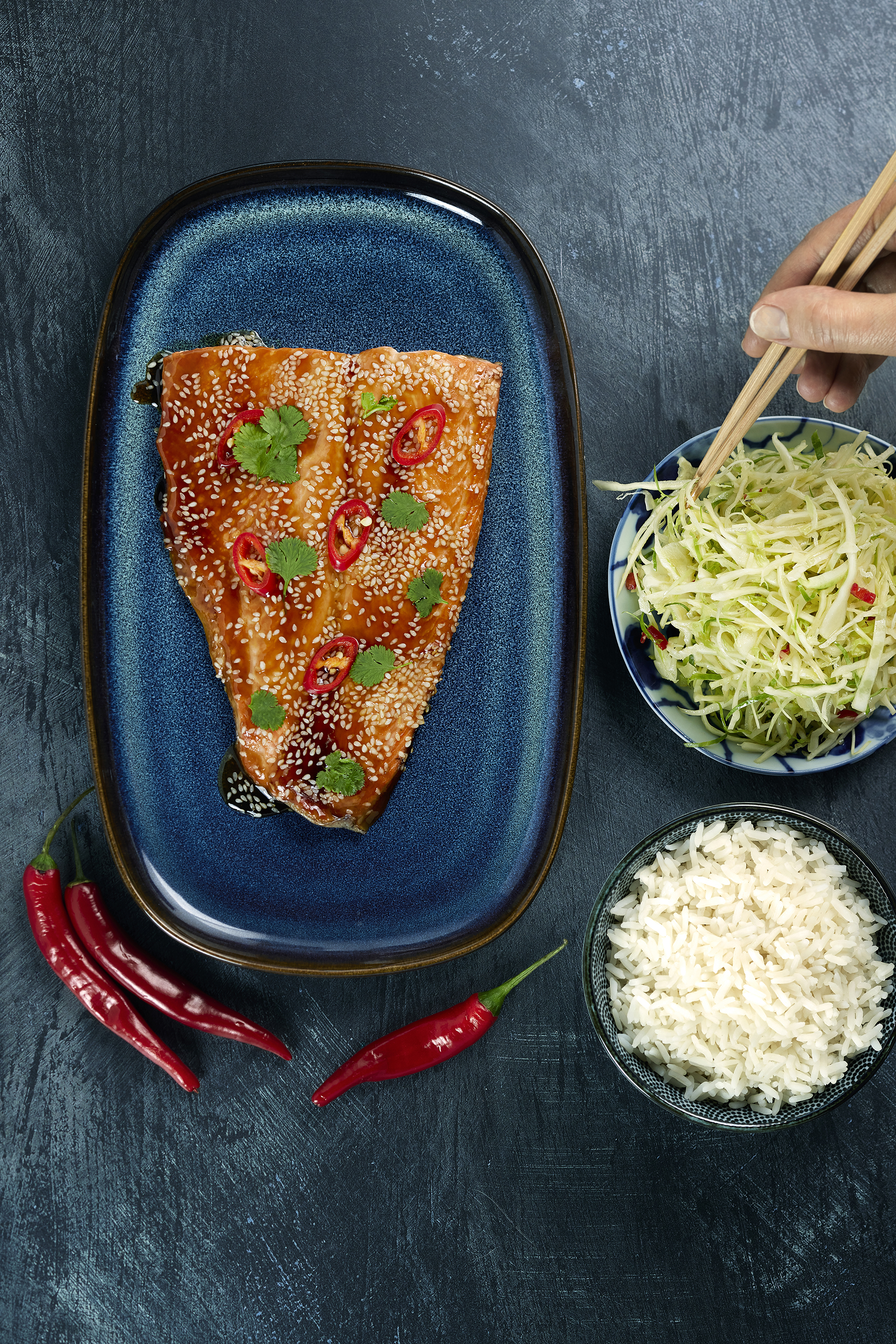 Martat Kala Aineisto Teriyakilohi Aasialainen Kaalisalaatti. Hb