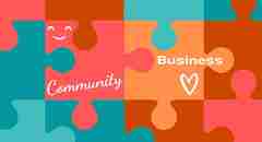jigsaw pieces - community and business
